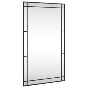 Wandspiegel Schwarz 60x100 cm Rechteckig Eisen
