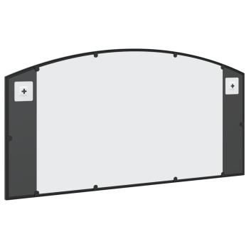 Wandspiegel Schwarz 100x50 cm Gewölbt Eisen