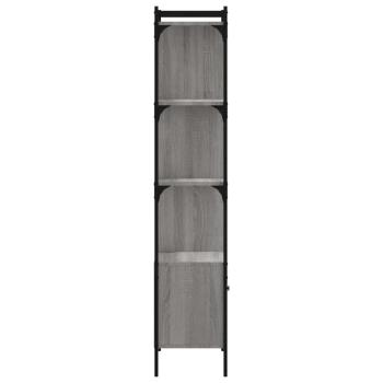 B?cherregal mit T?r Grau Sonoma 44,5x30x154,5 cm Holzwerkstoff