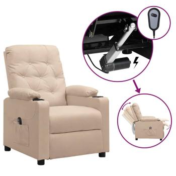 ARDEBO.de - Relaxsessel Elektrisch Creme Stoff