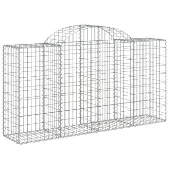 Gabionen mit Hochbogen 20 Stk 200x50x100/120cm Verzinktes Eisen