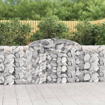 ARDEBO.de - Gabionen mit Hochbogen 25 Stk 300x30x100/120cm Verzinktes Eisen