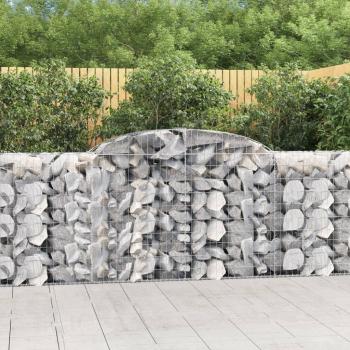 ARDEBO.de - Gabionen mit Hochbogen 10 Stk 300x50x100/120cm Verzinktes Eisen