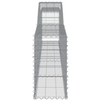 Gabionen mit Hochbogen 8 Stk. 400x30x60/80 cm Verzinktes Eisen