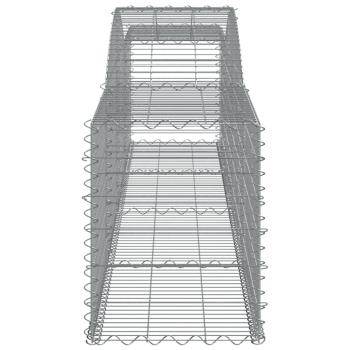 Gabionen mit Hochbogen 25 Stk. 400x50x60/80cm Verzinktes Eisen