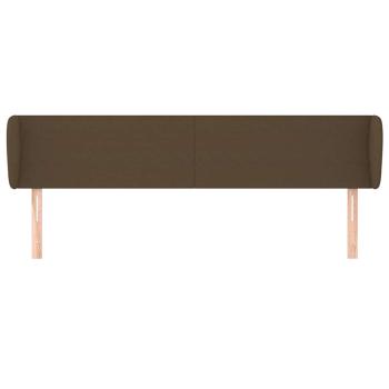 Kopfteil mit Ohren Dunkelbraun 163x23x78/88 cm Stoff