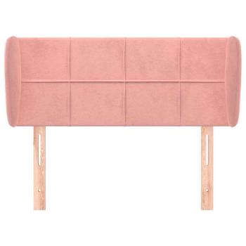 Kopfteil mit Ohren Rosa 93x23x78/88 cm Samt