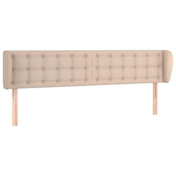 Kopfteil mit Ohren Cappuccino-Braun 203x23x78/88 cm Kunstleder