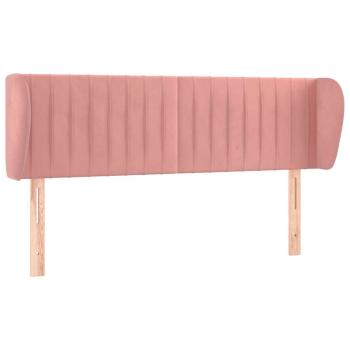 Kopfteil mit Ohren Rosa 147x23x78/88 cm Samt