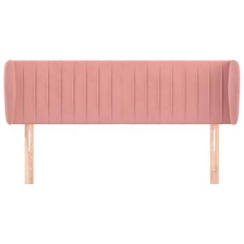 Kopfteil mit Ohren Rosa 147x23x78/88 cm Samt