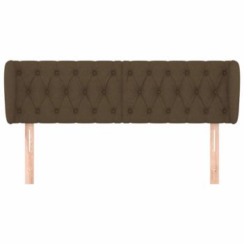 Kopfteil mit Ohren Dunkelbraun 163x23x78/88 cm Stoff