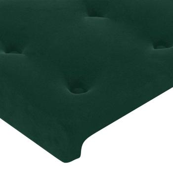 Kopfteil mit Ohren Dunkelgrün 183x23x78/88 cm Samt