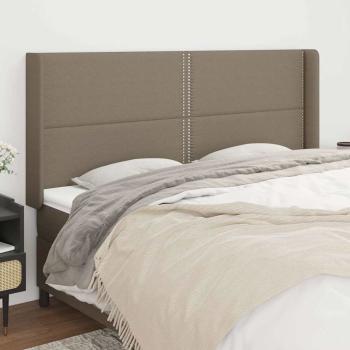 ARDEBO.de - Kopfteil mit Ohren Taupe 183x16x118/128 cm Stoff