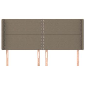Kopfteil mit Ohren Taupe 183x16x118/128 cm Stoff