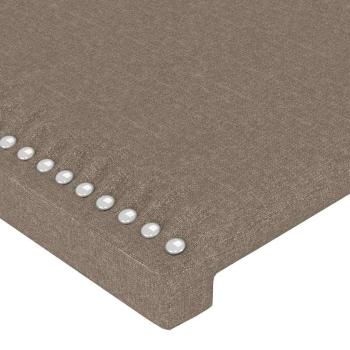 Kopfteil mit Ohren Taupe 183x16x118/128 cm Stoff