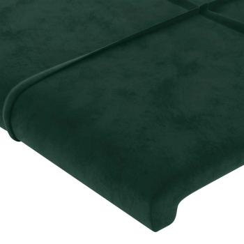 Kopfteil mit Ohren Dunkelgrün 93x16x118/128 cm Samt