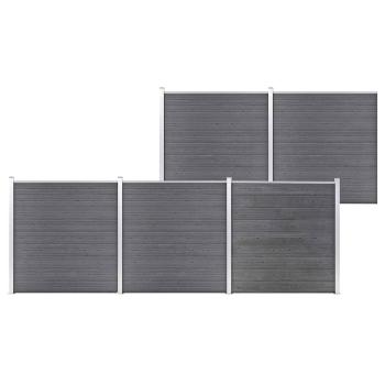 ARDEBO.de - Gartenzaun WPC 872x186 cm Grau