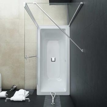 Badewannenaufsatz 2-fach Faltbar ESG 120x68x130 cm