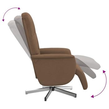 Relaxsessel mit Fußteil Braun Stoff