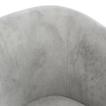 Clubsessel mit Fu?hocker Hellgrau Samt
