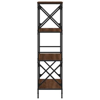 B?cherregal 4 B?den Braun Eiche 59x35x132 cm Holzwerkstoff