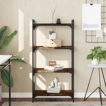 ARDEBO.de - B?cherregal 4 B?den R?uchereiche 60x30x120 cm Holzwerkstoff