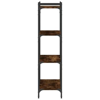 B?cherregal 4 B?den R?uchereiche 60x30x120 cm Holzwerkstoff