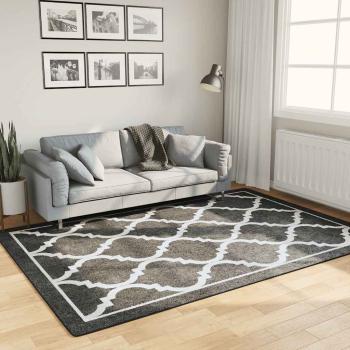 ARDEBO.de - Teppich Waschbar Schwarz und Weiß 160x230 cm