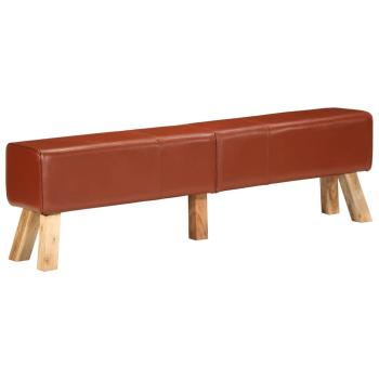 Bank Turnbock-Design Braun 160 cm Echtleder
