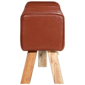 Bank Turnbock-Design Braun 160 cm Echtleder