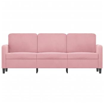 3-Sitzer-Sofa Rosa 180 cm Samt