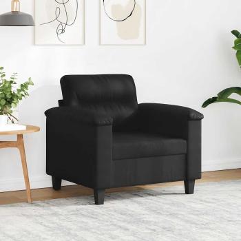 ARDEBO.de - Sessel Schwarz 60 cm Mikrofasergewebe
