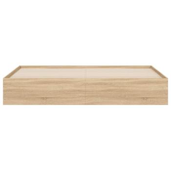 Bettgestell mit Schubladen Sonoma-Eiche 160x200cm Holzwerkstoff