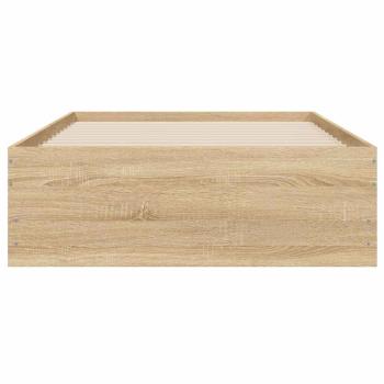 Bettgestell mit Schubladen Sonoma-Eiche 90x200cm Holzwerkstoff