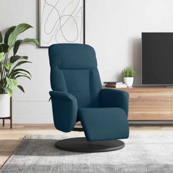 ARDEBO.de - Relaxsessel mit Fußteil Blau Samt
