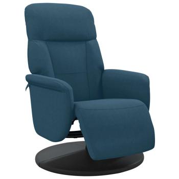 Relaxsessel mit Fußteil Blau Samt