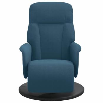 Relaxsessel mit Fußteil Blau Samt