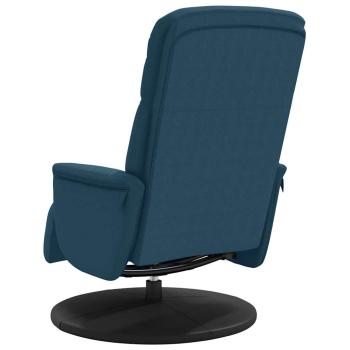 Relaxsessel mit Fußteil Blau Samt