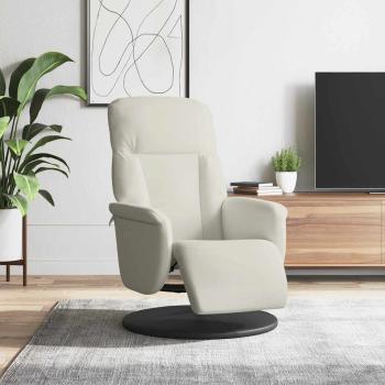 ARDEBO.de - Relaxsessel mit Fußteil Creme Samt