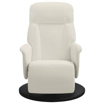 Relaxsessel mit Fußteil Creme Samt