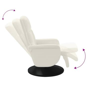 Relaxsessel mit Fußteil Creme Samt