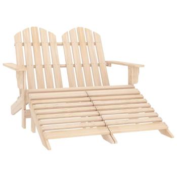 ARDEBO.de - Adirondack-Gartenbank 2-Sitzer mit Fu?teil Tannenholz