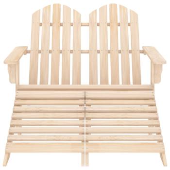 Adirondack-Gartenbank 2-Sitzer mit Fu?teil Tannenholz