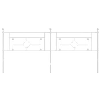 Ersatz-Kopfteil Metall Weiß 200 cm