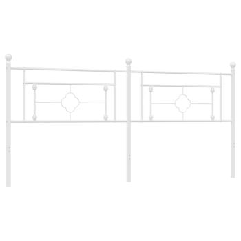 Ersatz-Kopfteil Metall Weiß 200 cm
