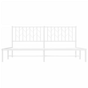 Bettgestell mit Kopfteil Metall Weiß 183x213 cm