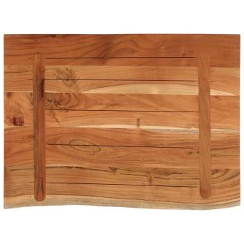 Waschtischplatte 80x60x2,5 cm Rechteckig Massivholz Akazie