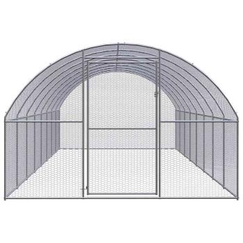 Outdoor-Hühnerstall 3x8x2 m Verzinkter Stahl