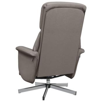 Relaxsessel mit Fußteil Taupe Stoff