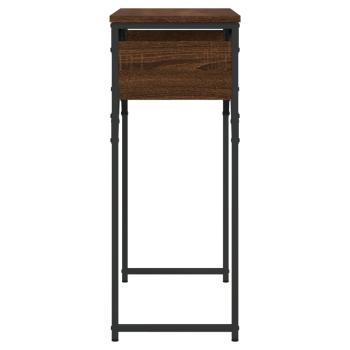Konsolentisch mit Ablage Braun Eichen-Optik 75x30x75cm